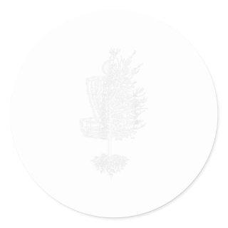 Disc Golf Shirt Basket Tree Frisbee Gol Classic Round Sticker