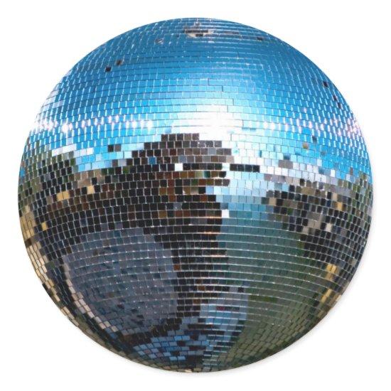disco ball classic round sticker