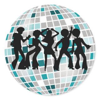 Disco Ball Dancers Birthday Party Stickers