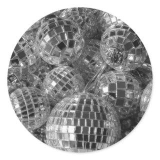 Disco Ball Ornaments Classic Round Sticker