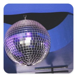 Disco ball square sticker