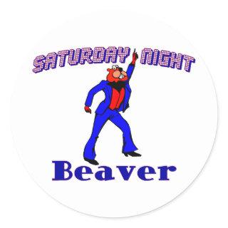 Disco Beaver Classic Round Sticker