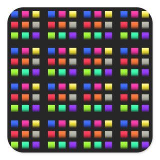 Disco Dance Floor Square Sticker