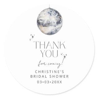 Disco Party Thank You  Classic Round Sticker