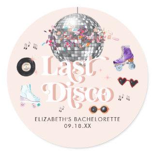 Disco Retro Roller  Skating | Bachelorette Classic Round Sticker