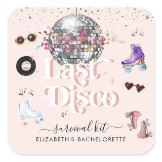 Disco Roller Skating | Bachelorette Survival Kit Square Sticker