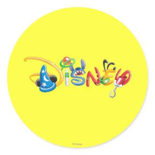 Disney Logo | Boy Characters Classic Round Sticker