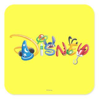 Disney Logo | Boy Characters Square Sticker