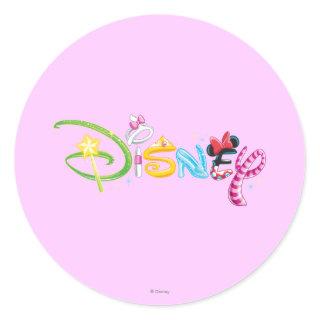 Disney Logo | Girl Characters Classic Round Sticker