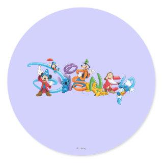 Disney Logo | Mickey and Friends Classic Round Sticker