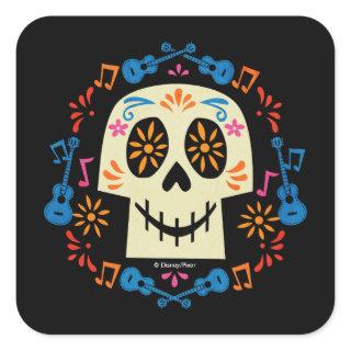 Disney Pixar Coco | Gothic Sugar Skull Square Sticker