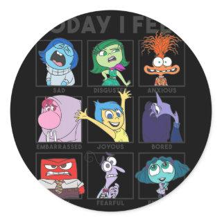Disney Pixar Inside Out 2 Today I Feel... Vintage  Classic Round Sticker
