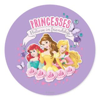 Disney Princess | Ariel, Belle and Aurora Classic Round Sticker