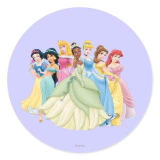 Disney Princess | Aurora, Tiana, Cinderella Center Classic Round Sticker