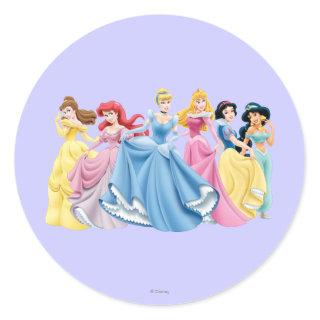 Disney Princess | Holding Dresses Out Classic Round Sticker
