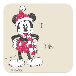 Disney | Vintage Mickey - Festive Fun Square Sticker