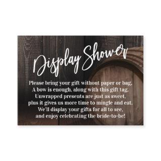 Display Bridal Shower Gift Card Wood Barrel Card