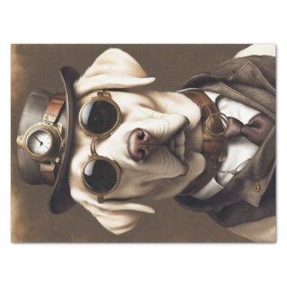 Distinguished Smoking Lion in headphones decoupage Tissue Paper