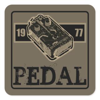 Distortion Pedal  Square Sticker