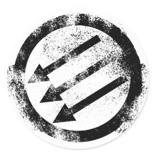 Distressed Anti-Fascist Iron Front Classic Round Sticker