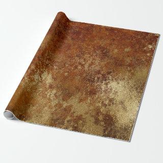 Distressed Gold Red Orange Rust Wrap