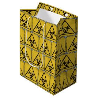 Distressed Hazard Warning Symbol V2 Medium Gift Bag