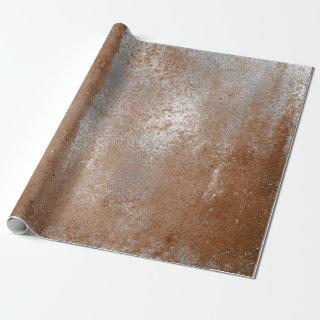 Distressed Silver Brown Maroon Rust Wrap