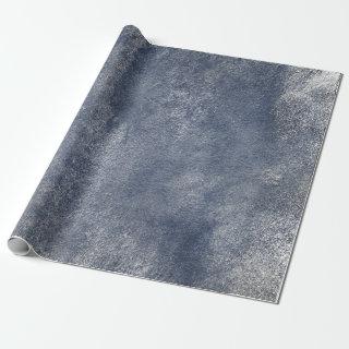 Distressed Silver Gray Grungy Blue Wrap
