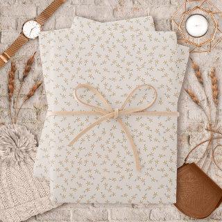 Ditsy Floral - Earthtone rustic on white cement  Sheets