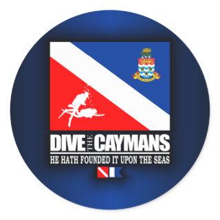 Dive The Caymans Classic Round Sticker