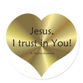 Divine Mercy: Jesus I trust in You Classic Round Sticker