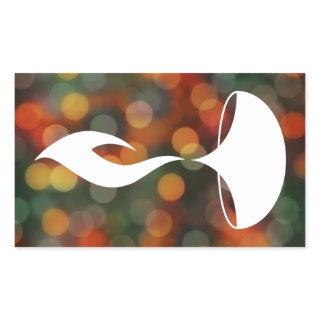 diwali diya bokeh lights rectangular sticker