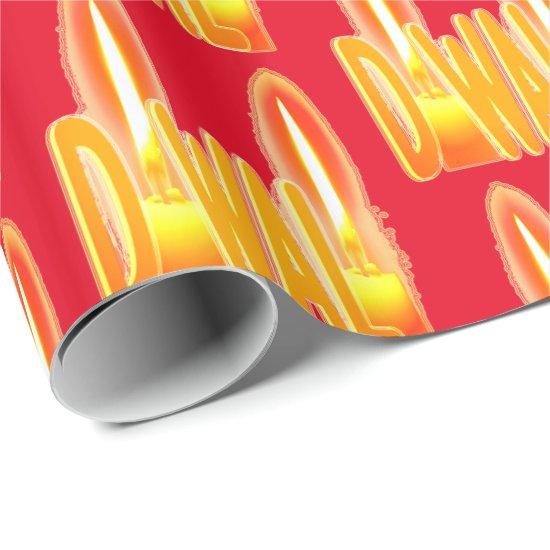 Diwali Festival of Lights Candles Typography