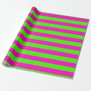 DIY Color 2” Preppy Stripe Shocking Pink Lime