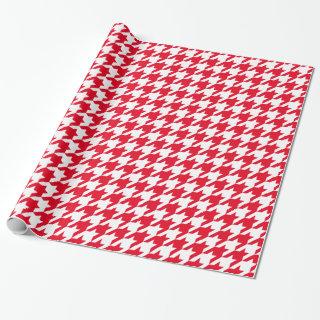 DIY Colors Houndstooth Plaid SV White  Red