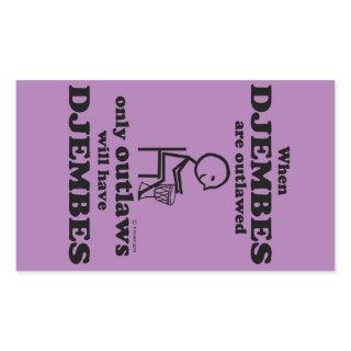 Djembes Outlawed Rectangular Sticker