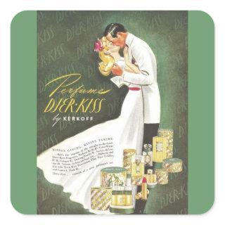 Djer Kiss Romantic Couple Square Sticker