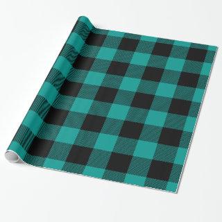 Dk Teal Black Huge Buffalo Plaid Lumberjack