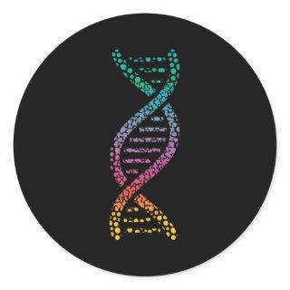 Dna Molecular World Genes Biology Geek Classic Round Sticker