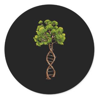 Dna Tree Of Life Science Genetics Biology Environm Classic Round Sticker