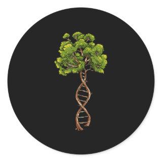 Dna Tree Of Life Science Genetics Biology Environm Classic Round Sticker