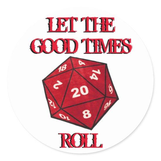 DnD Dice Classic Round Sticker