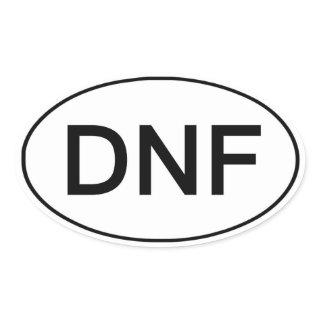 DNF - Did Not Finish Funny Running Sticker