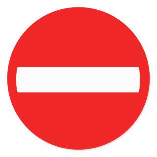 Do Not Enter Sign (Sticker) Classic Round Sticker