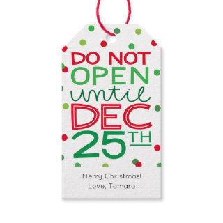 Do Not Open Until Christmas | Gift Tags