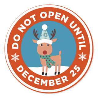 Do Not Open Until Christmas Sticker (CUSTOM COLOR)