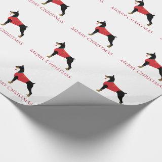 Doberman Pinscher Dog Merry Christmas Design