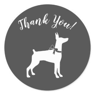 Dobermann Dog Baby Shower Puppy Dobie Pinscher Classic Round Sticker