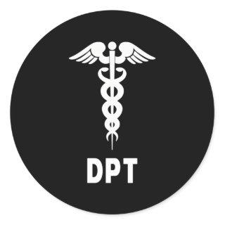 Doctor Of Physical Therapy Dpt Caduceus Symbol Classic Round Sticker