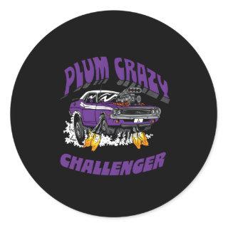 Dodge Challenger Plum Crazy Last Call Classic Round Sticker
